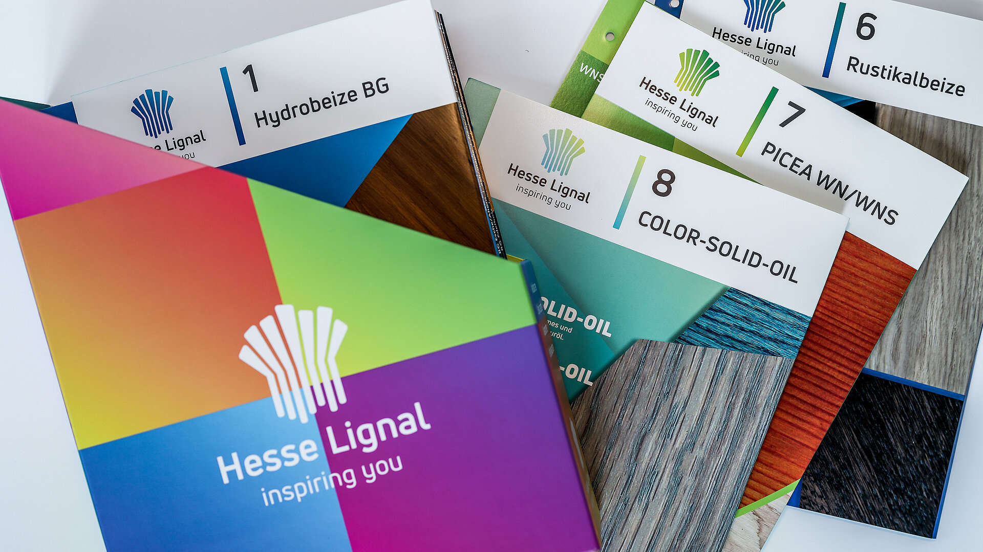Ausschnitt zweier Schuber von Hesse Lignal für Beizkarten